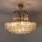 Glass and Brass Chandelier from Doria, 1960 12