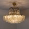 Glass and Brass Chandelier from Doria, 1960, Image 12