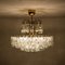 Glass and Brass Chandelier from Doria, 1960 15