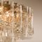 Glass and Brass Chandelier from Doria, 1960 8