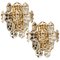 One of the Four Large Gilt Brass Faceted Crystal Sconces Wall Lights Kinkeldey From Cor, Image 7