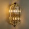 Italian Murano Glass and Gilt Brass Sconces in the Style of Venini, Set of 2, Image 5