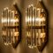 Italian Murano Glass and Gilt Brass Sconces in the Style of Venini, Set of 2, Image 7