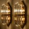 Italian Murano Glass and Gilt Brass Sconces in the Style of Venini, Set of 2, Immagine 7