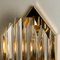 Italian Murano Glass and Gilt Brass Sconces in the Style of Venini, Set of 2 14