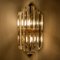 Italian Murano Glass and Gilt Brass Sconces in the Style of Venini, Set of 2 11