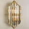 Italian Murano Glass and Gilt Brass Sconces in the Style of Venini, Set of 2 8