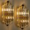 Italian Murano Glass and Gilt Brass Sconces in the Style of Venini, Set of 2, Image 6