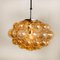 Amber Bubble Glass Pendant Lights by Helena Tynell for Cor, 1960s, Set of 6 6