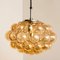 Amber Bubble Glass Pendant Lights by Helena Tynell for Cor, 1960s, Set of 6 9