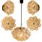 Amber Bubble Glass Pendant Lights by Helena Tynell for Cor, 1960s, Set of 6, Immagine 2