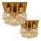 Brass & Ice Glass Sconce by J.T. Kalmar, 1970s, Image 1