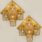 Brass & Ice Glass Sconce by J.T. Kalmar, 1970s, Image 2