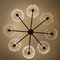 Large Glass and Brass Chandelier from Doria, 1960s, Immagine 18