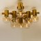 Brass and Glass Light Fixtures in the Style of Jakobsson, 1960s, Set of 3, Image 4