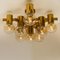 Brass and Glass Light Fixtures in the Style of Jakobsson, 1960s, Set of 3, Immagine 4