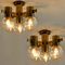 Brass and Glass Light Fixtures in the Style of Jakobsson, 1960s, Set of 3, Immagine 3