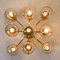 Brass and Glass Light Fixtures in the Style of Jakobsson, 1960s, Set of 3 8