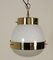 Glass & Brass Delta Grande Pendant Light by Sergio Mazza for Artemide, 1960s, Set of 2, Immagine 12