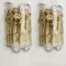 Austrian Ice Glass & Brass Wall Sconces by J.T. Kalmar for Cor 8