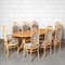 Dining Table & 8 Long John Chairs by Michael Thonet, Set of 9 1