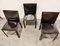 Black Leather Dining Chairs from De Couro Brazil, 1980s, Set of 6 5