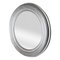 Round Neoclassical Style Hand-Carved Wooden Mirror in Silver 2