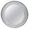 Round Neoclassical Style Hand-Carved Wooden Mirror in Silver, Imagen 1