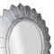 Round Neoclassical or Empire Style Hand-Carved Wooden Mirror in Silver, Spain, 1970s 5