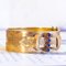 Bourbon Period Rigid Bracelet in 18K Gold with Blue Glass Pastes, Late 19th Century 2
