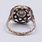 Antique 9K Gold Ring with Rose-Cut Diamonds, Early 1900s 4