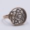 Antique 9K Gold Ring with Rose-Cut Diamonds, Early 1900s, Immagine 2