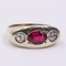 Men's Ring in 14K Gold with Ruby and Rosette Cut Diamonds, 1960s 2