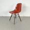 DSW Side Chair in Coral by Eames for Herman Miller, Image 4