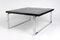 Square Coffee Table in Black Resin with Inlay in Agate 2