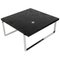 Square Coffee Table in Black Resin with Inlay in Agate 1