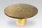 Round Etched Brass Dining Table with Inlay in Agates from VDL, 1980s 2