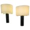 Table Lamps in Black Marble by Jules Wabbes, Set of 2, Image 1