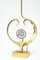 Sculptural Lamps with Brass Heart and Amethyst by Willy Daro, Set of 2, Image 3