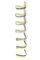 Gold-Anodized Aluminum Hooks, 1950s, Set of 7, Immagine 7