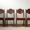 French Art Deco Oak Dining Chairs, Set of 6 12