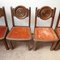 French Art Deco Oak Dining Chairs, Set of 6, Image 15