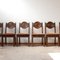French Art Deco Oak Dining Chairs, Set of 6, Image 11