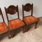 French Art Deco Oak Dining Chairs, Set of 6, Image 16