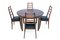 Table with Chairs, Denmark, 1960s, Set of 5 1