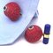 Natural Blue Sapphire, Strawberry Shell & 18 Karat Gold Cufflinks with Lapis-Lazuli Baton Back from Berca, Immagine 6