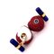 Natural Blue Sapphire, Strawberry Shell & 18 Karat Gold Cufflinks with Lapis-Lazuli Baton Back from Berca 11