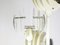 Space Age Chrome-Plated & White Metal 3-Light Floor Lamp, Image 7