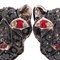 Gold, 3.55kt Black Diamond & 0.32kt Red Ruby Cougar Head Cufflinks from Berca, Image 2