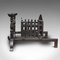 Vintage English Medieval Revival Fireplace Set with Fire Basket & Grate in Iron, Image 5